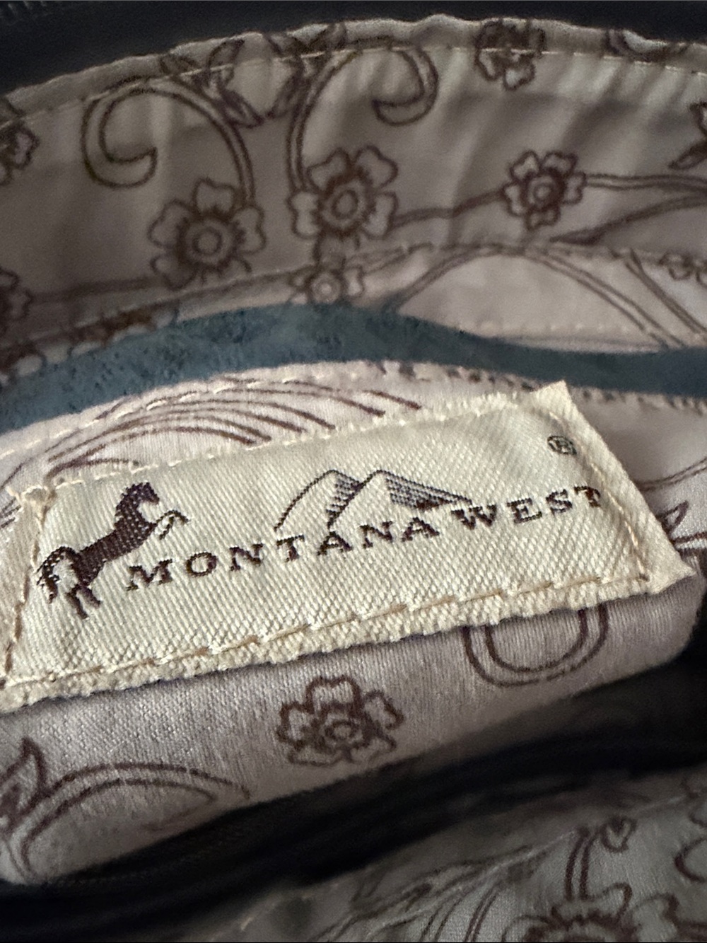 Montana West Black Embroidered Studded Shoulder Bag with Chain Straps - Picture 2 of 10